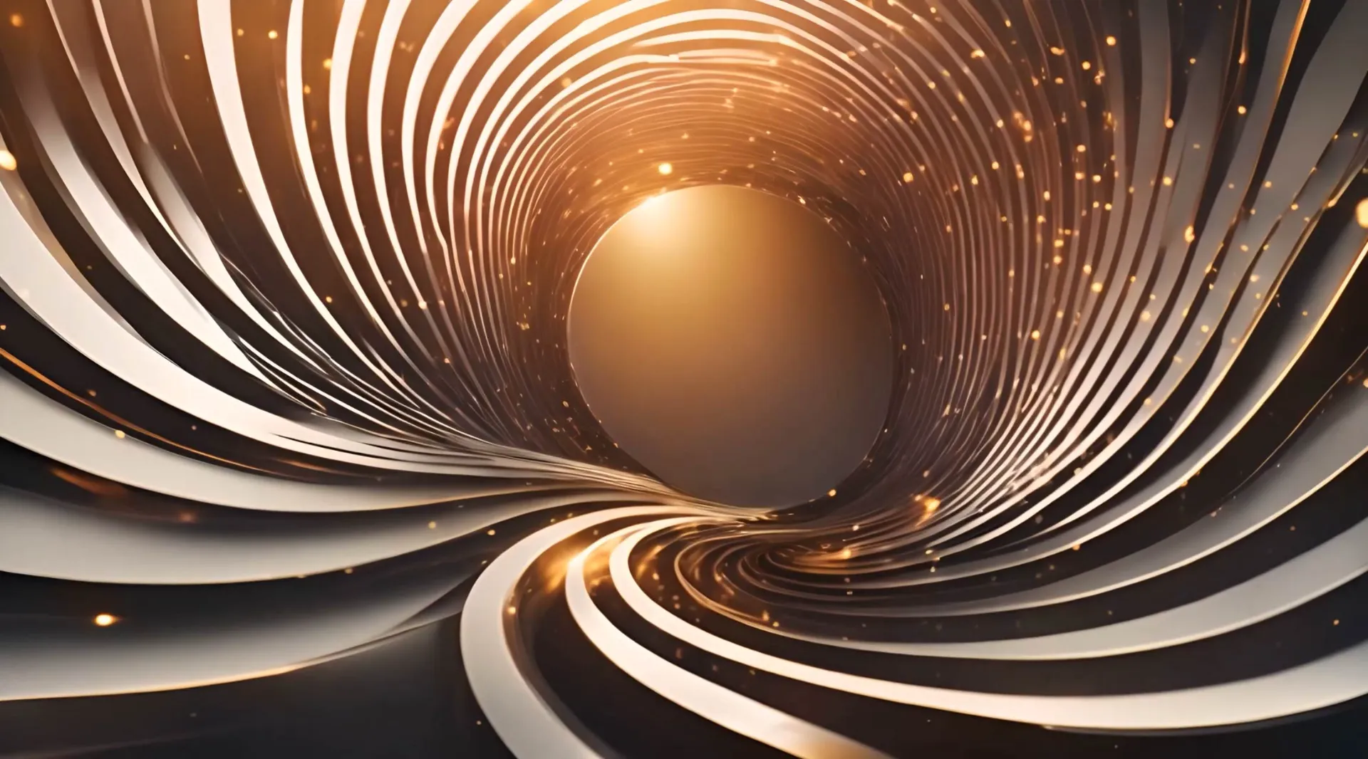 Golden Spiral Galaxy Abstract Stock Motion Video